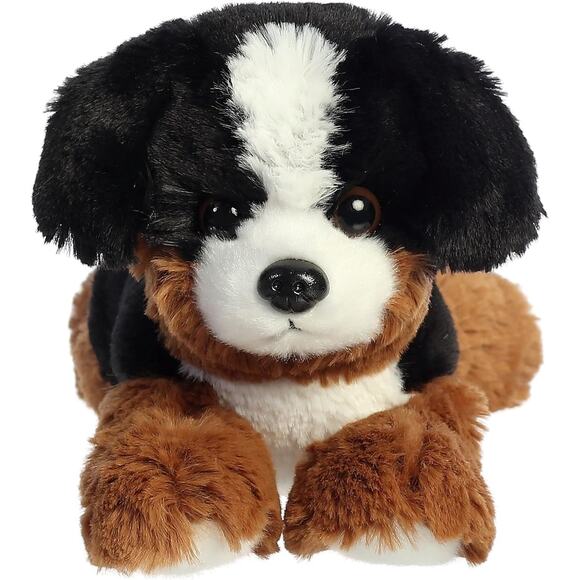 Aurora Mini Flopsie Bernie Mountain Dog Plush 8 Inch Black Stuffed Puppy Toy - Picture 3 of 5